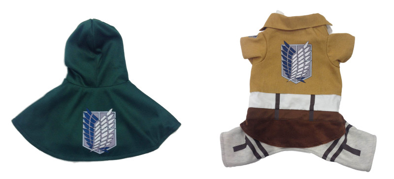 Illustration for article titled Dogs Get Official Attack on Titan Costumes